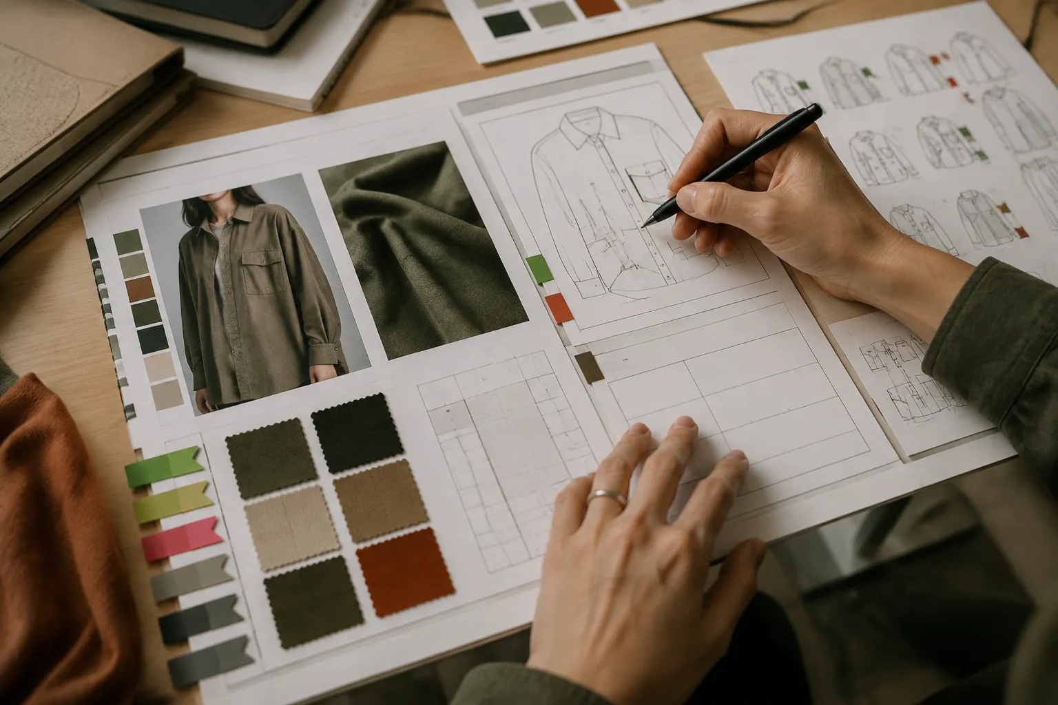 Close view of apparel references annotated with permitted attributes, exclusions, evidence states, and confirmation owners