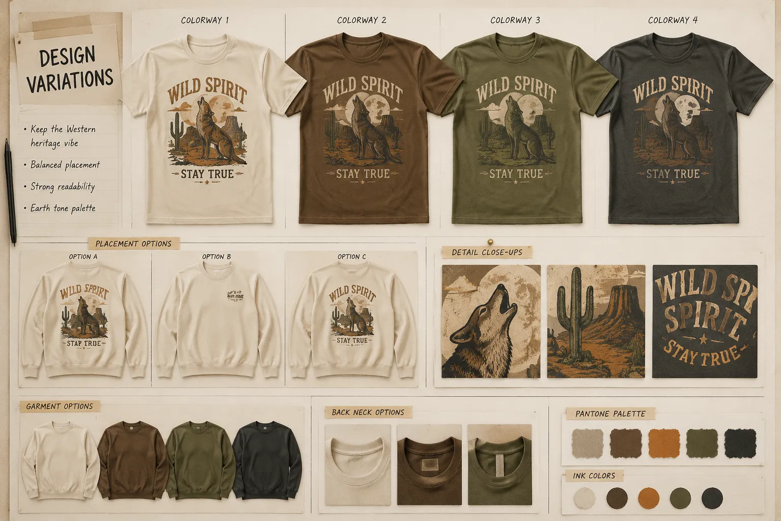 Apparel Graphic Variation Matrix for a Coordinated Collection